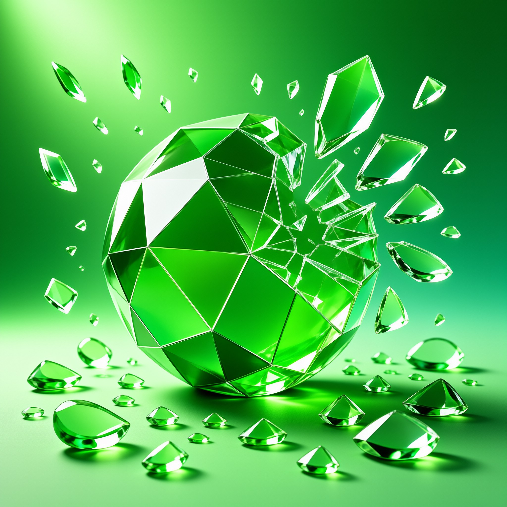 Shattering Green Gem
