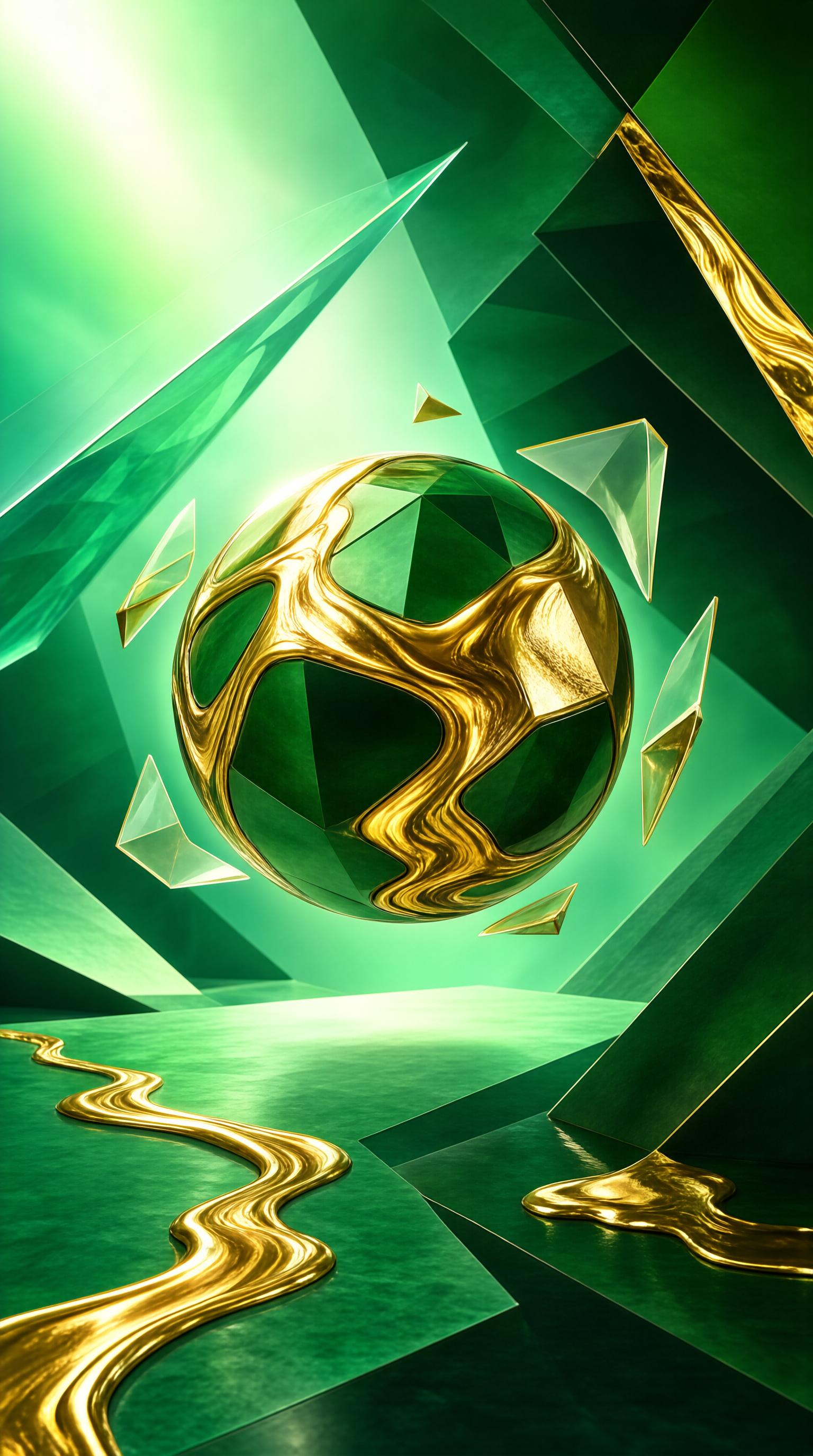 Abstract Golden Sphere