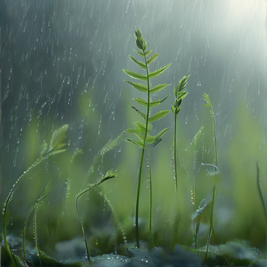 Rain-Drenched Fern