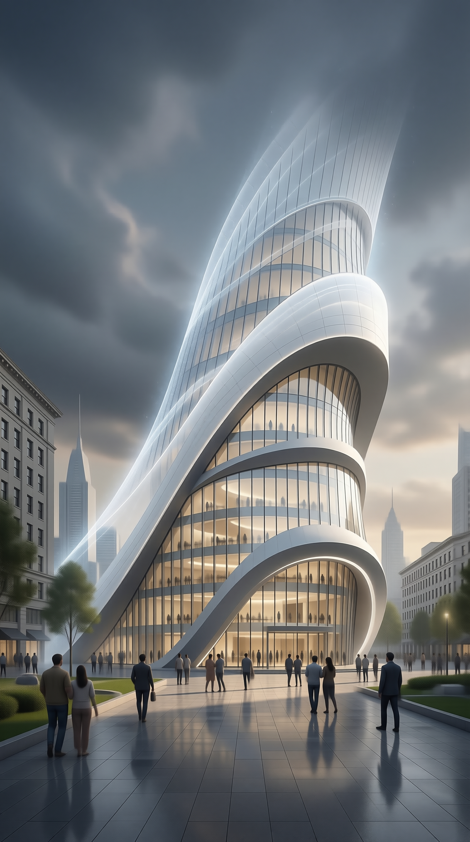 Futuristic Spiral Tower