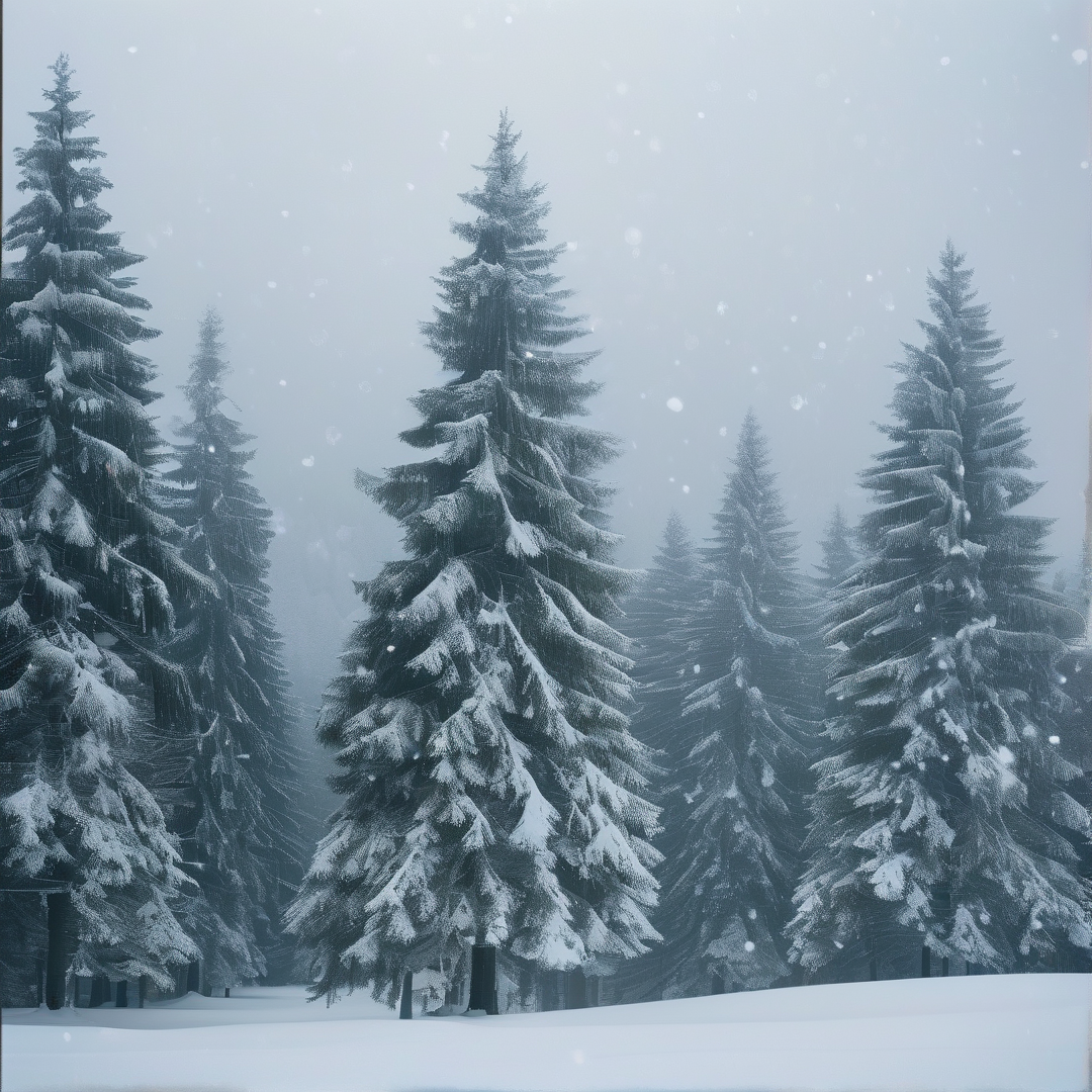 Snowy Pine Forest