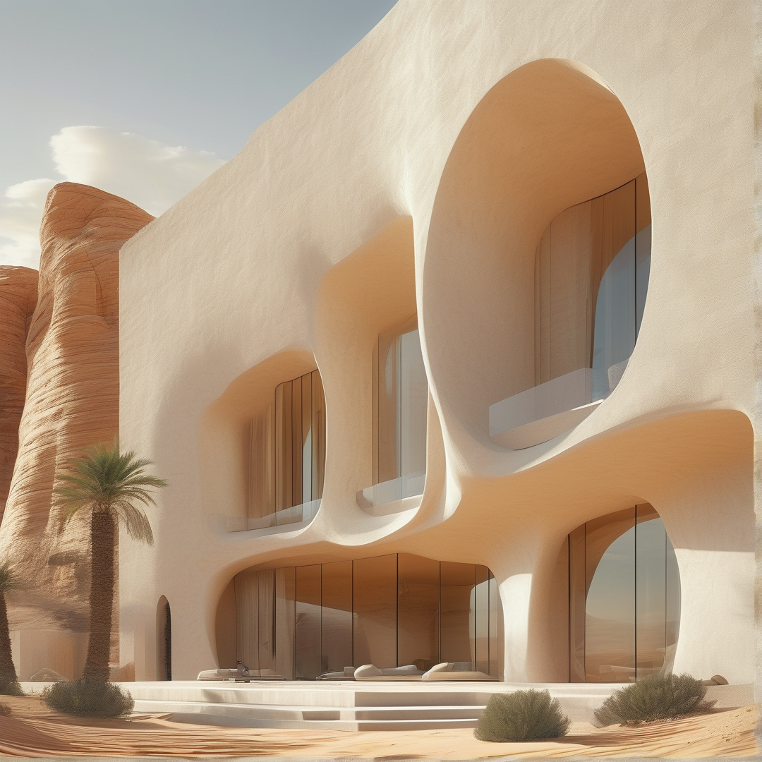 Curved Desert Residence