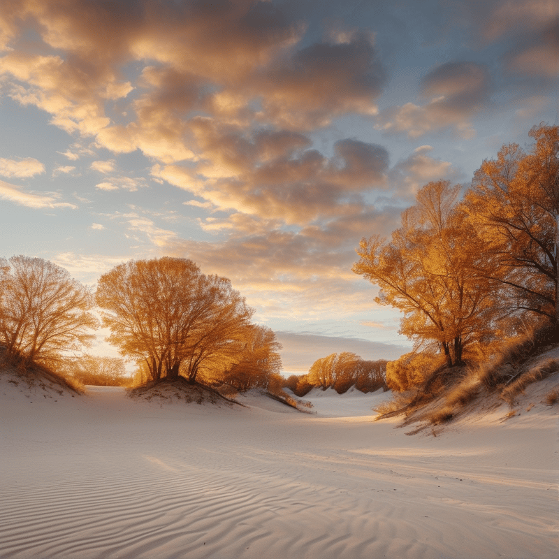 Golden Winter Landscape