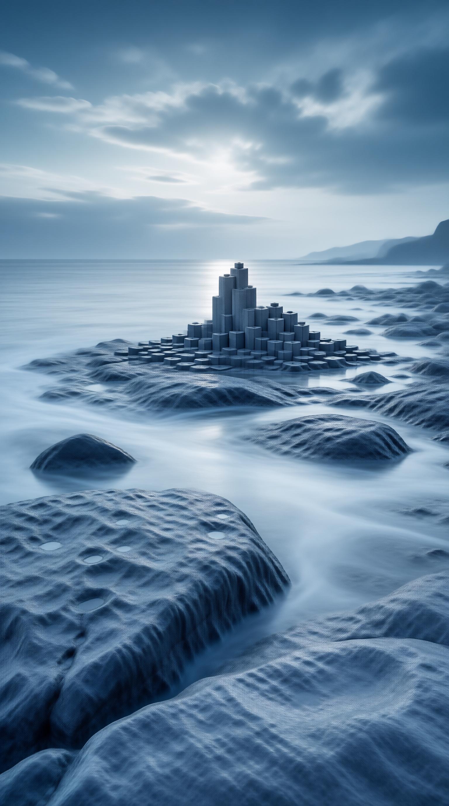 Monolithic Blue Ziggurat