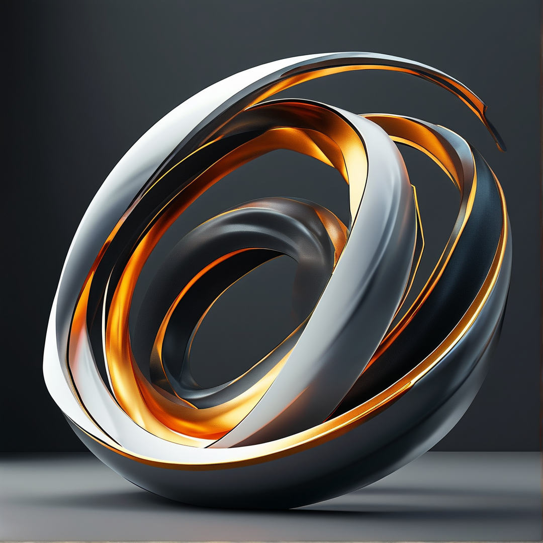 Abstract Metallic Spiral