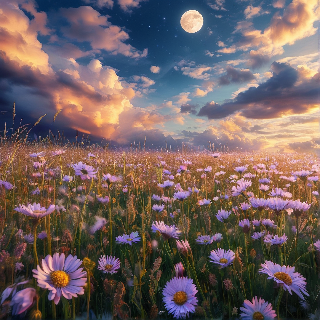 Moonlit Daisies