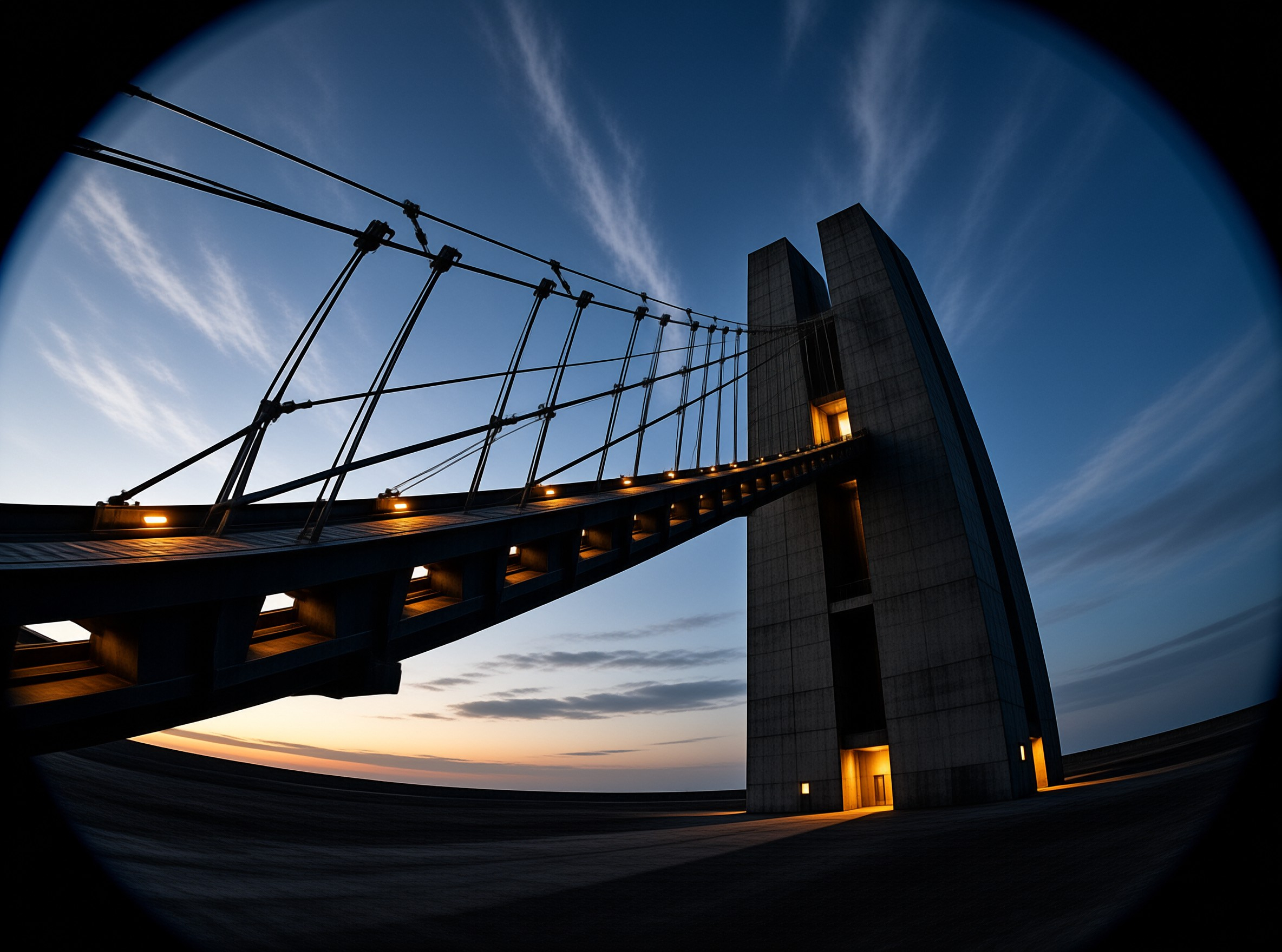 Twilight Suspension Bridge
