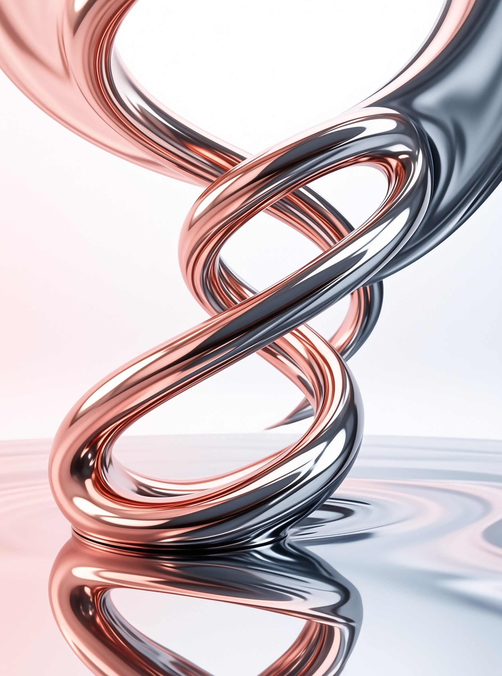 Abstract Metallic Helix