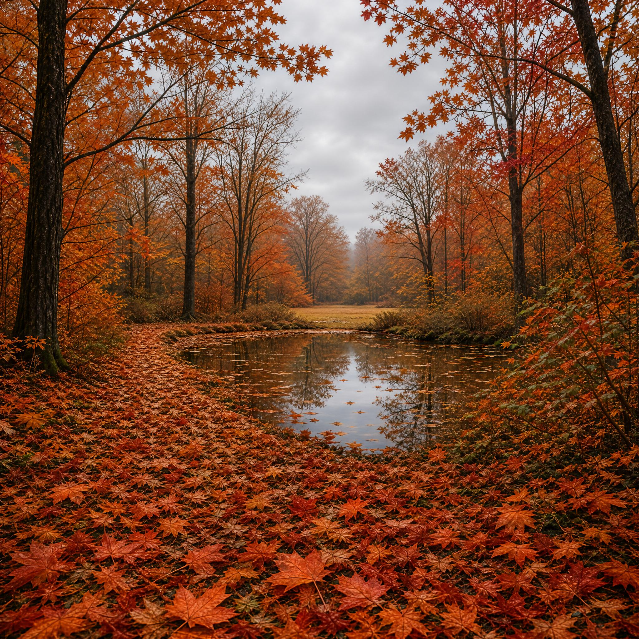 Autumn Forest River