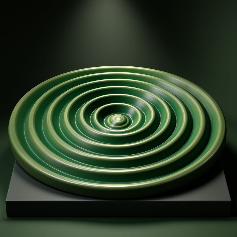 Green Spiral Bowl