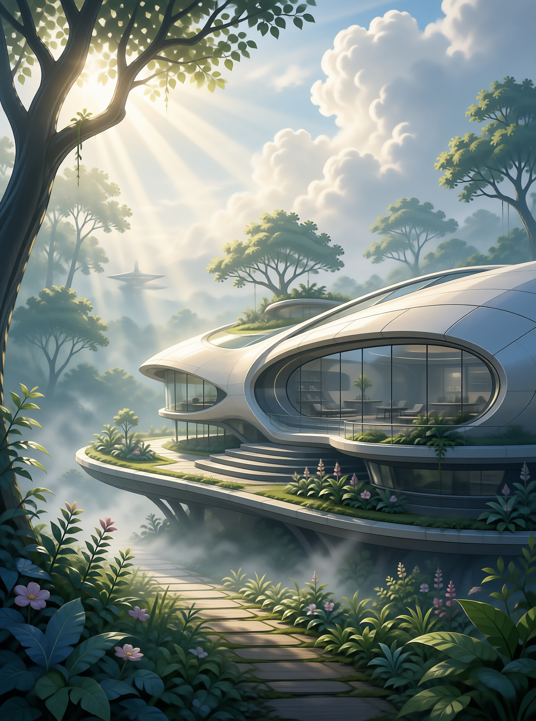 Futuristic Eco House in Jungle