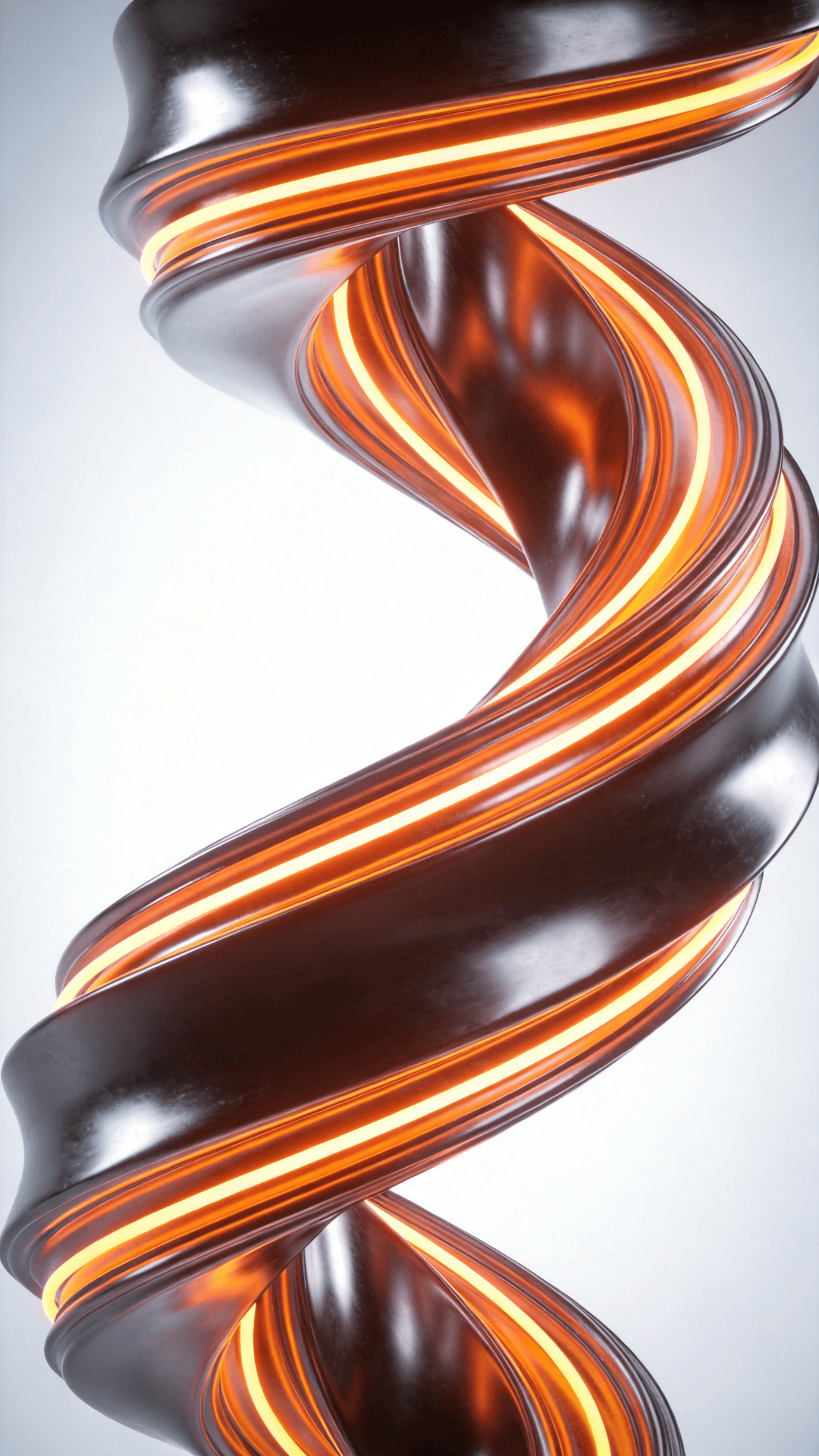 Neon-Lit Mobius Strip Study