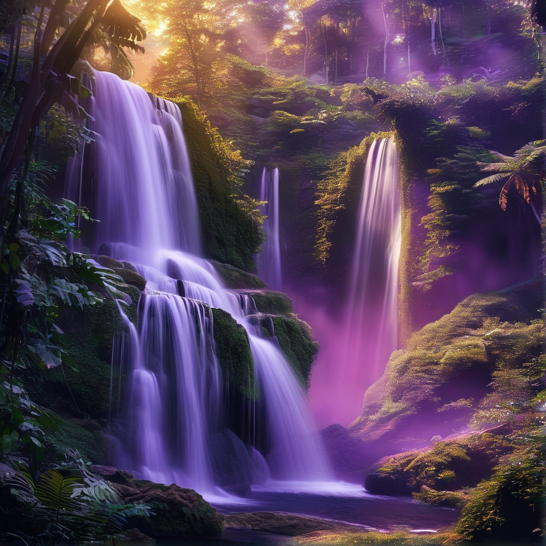 Magical Purple Waterfall