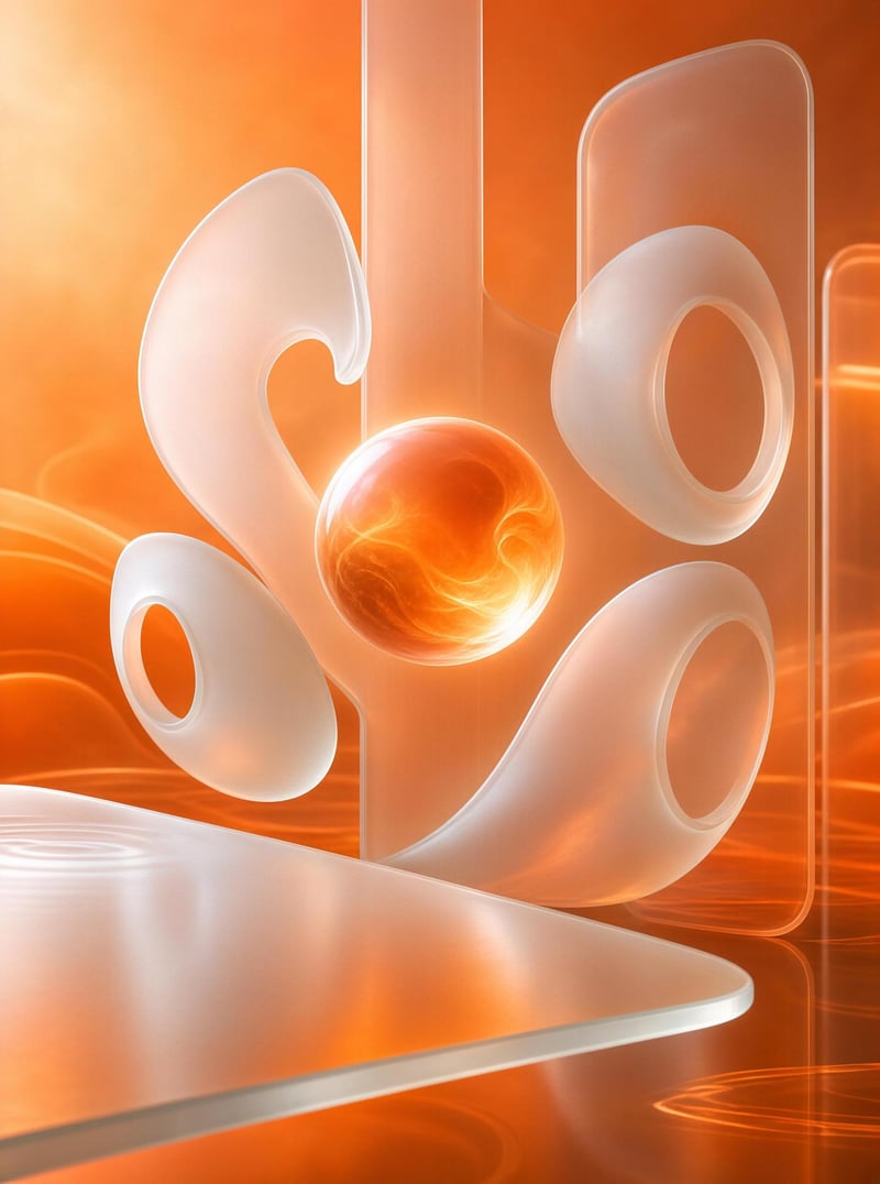 Abstract Glowing Sphere Art