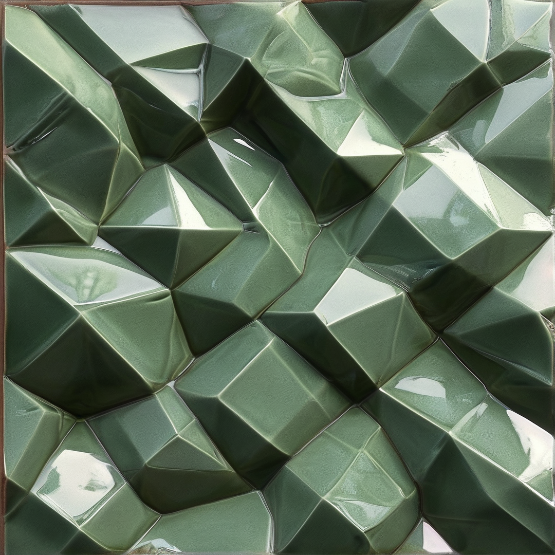 Green Faceted Tile Texture