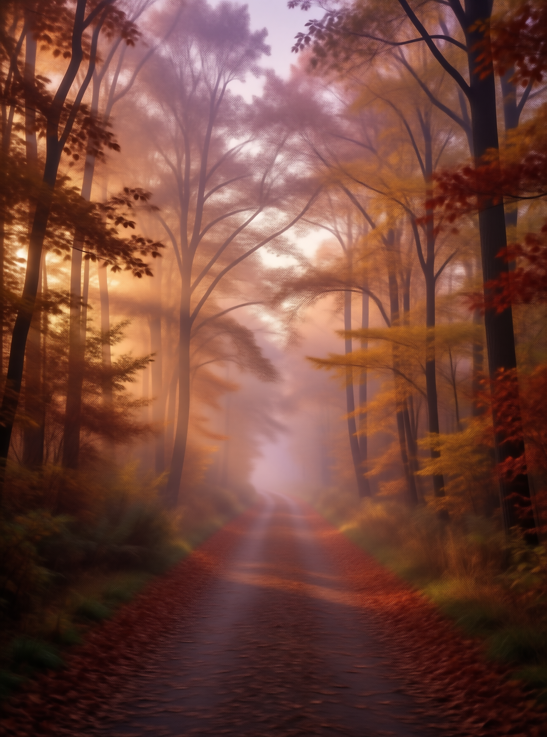 Misty Autumn Path