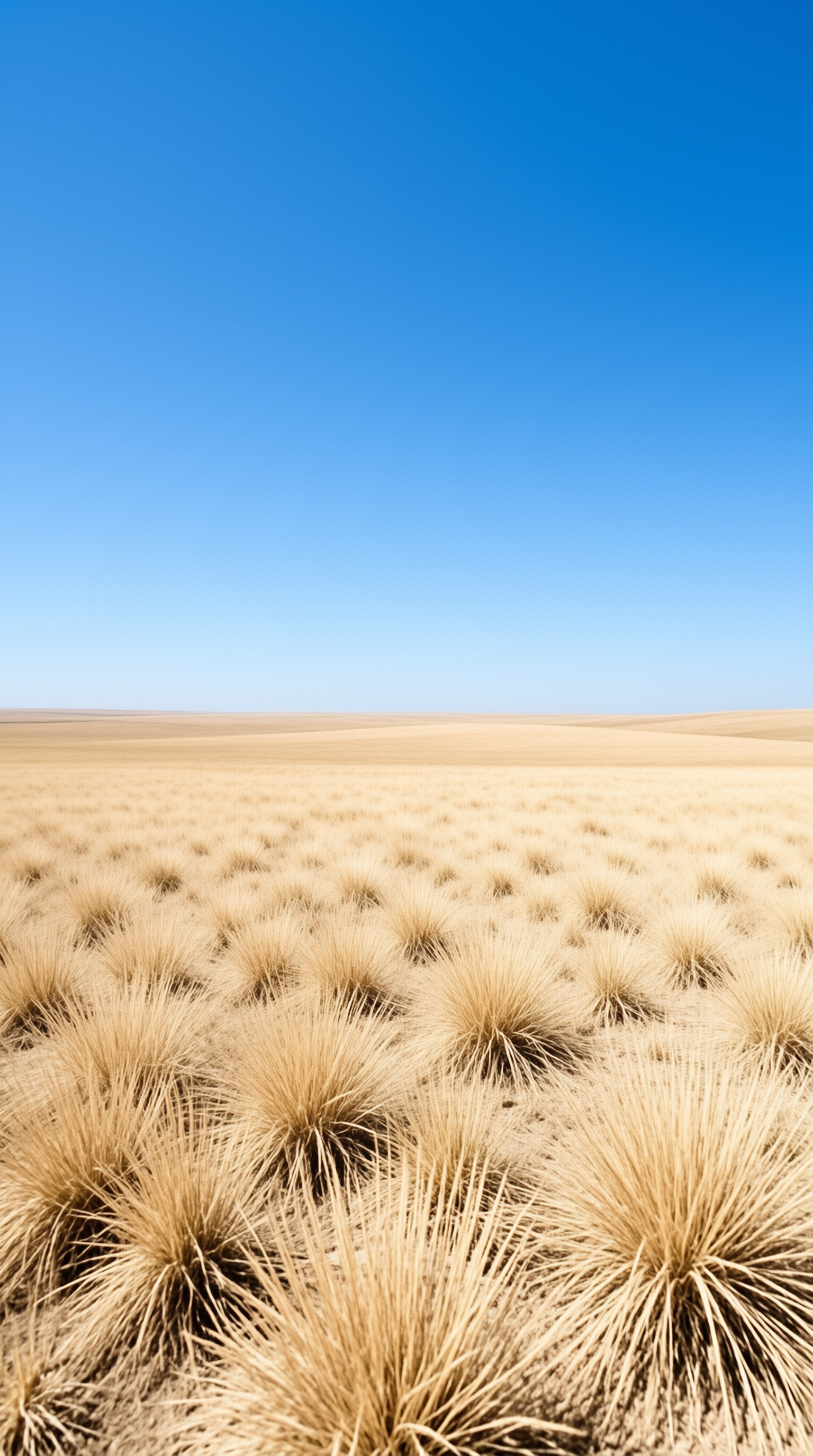 Golden Grassland Under Blue Sky