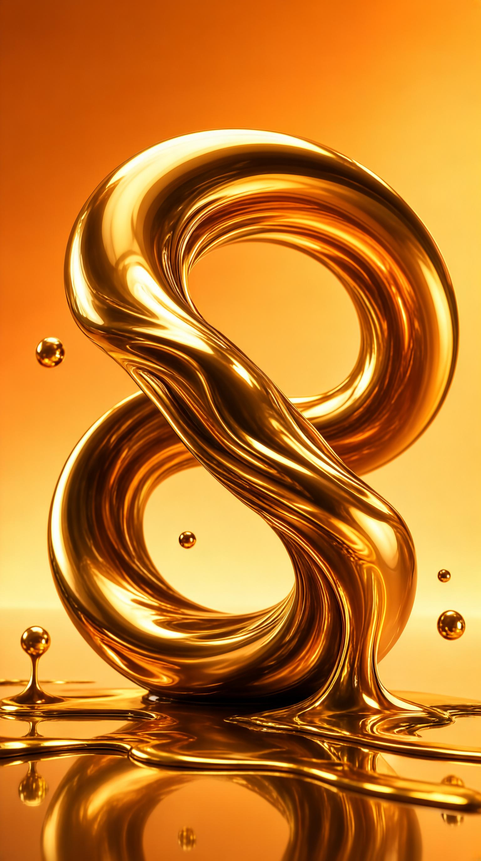 Golden Liquid Figure Eight