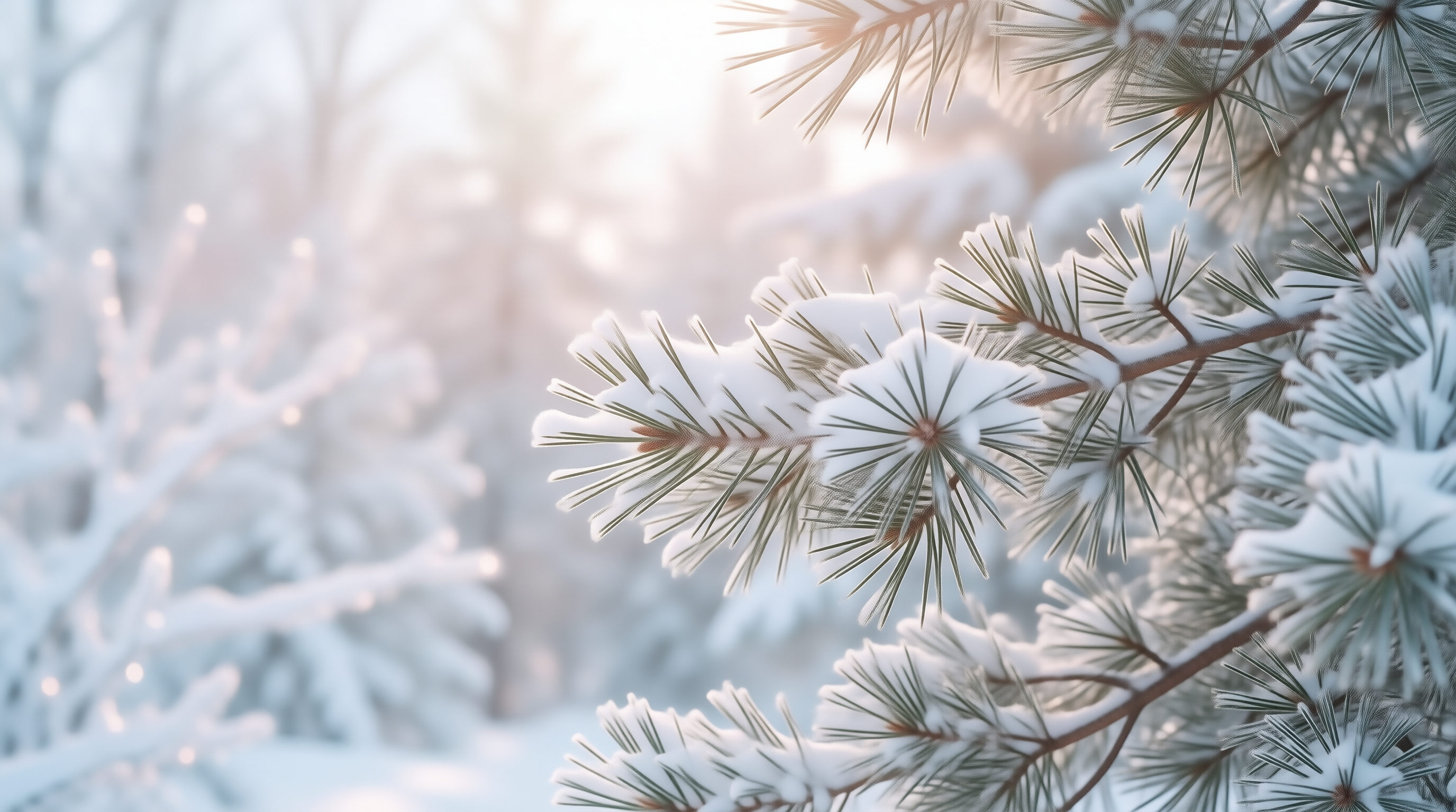 Snowy Pine Branches