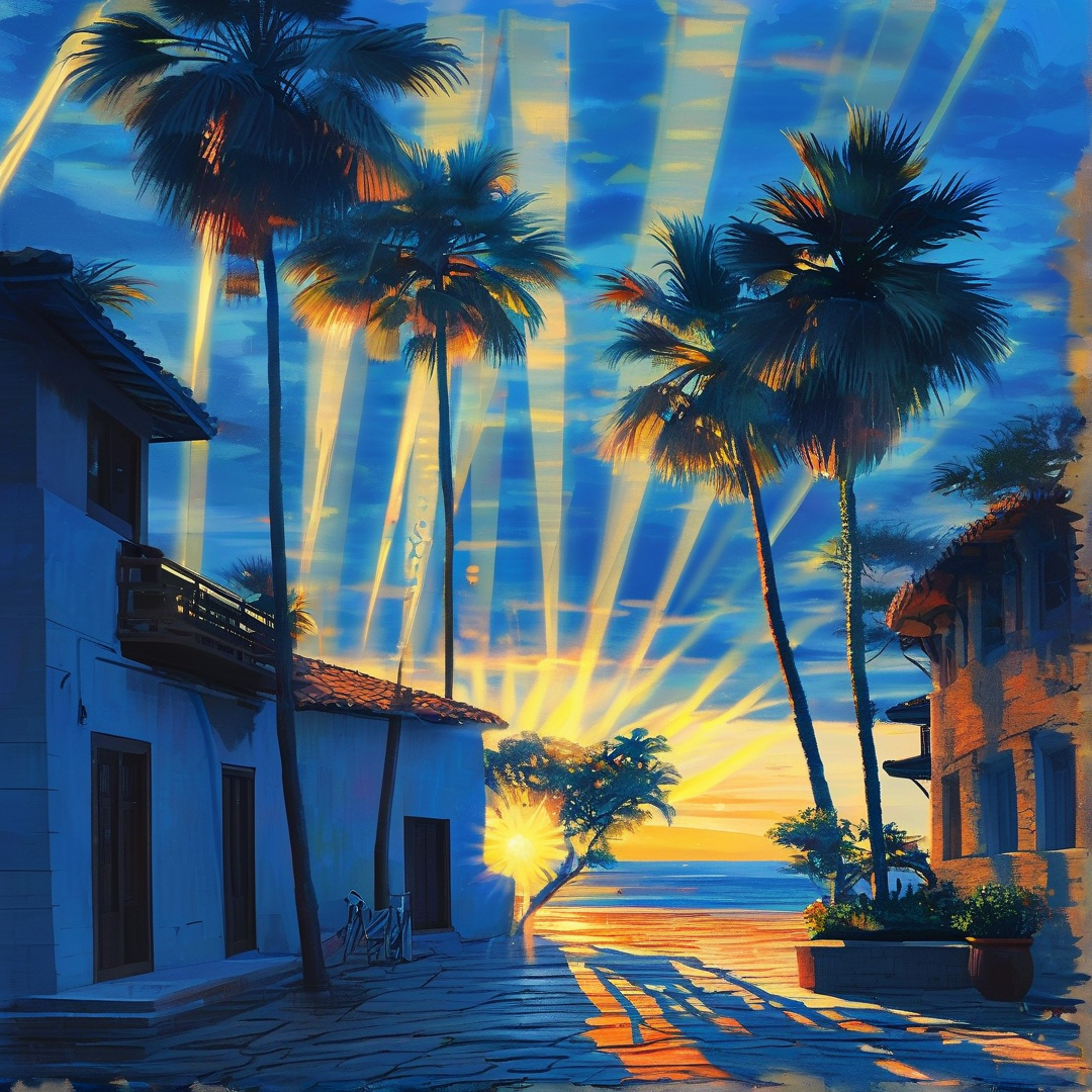 Tropical Sunset Street