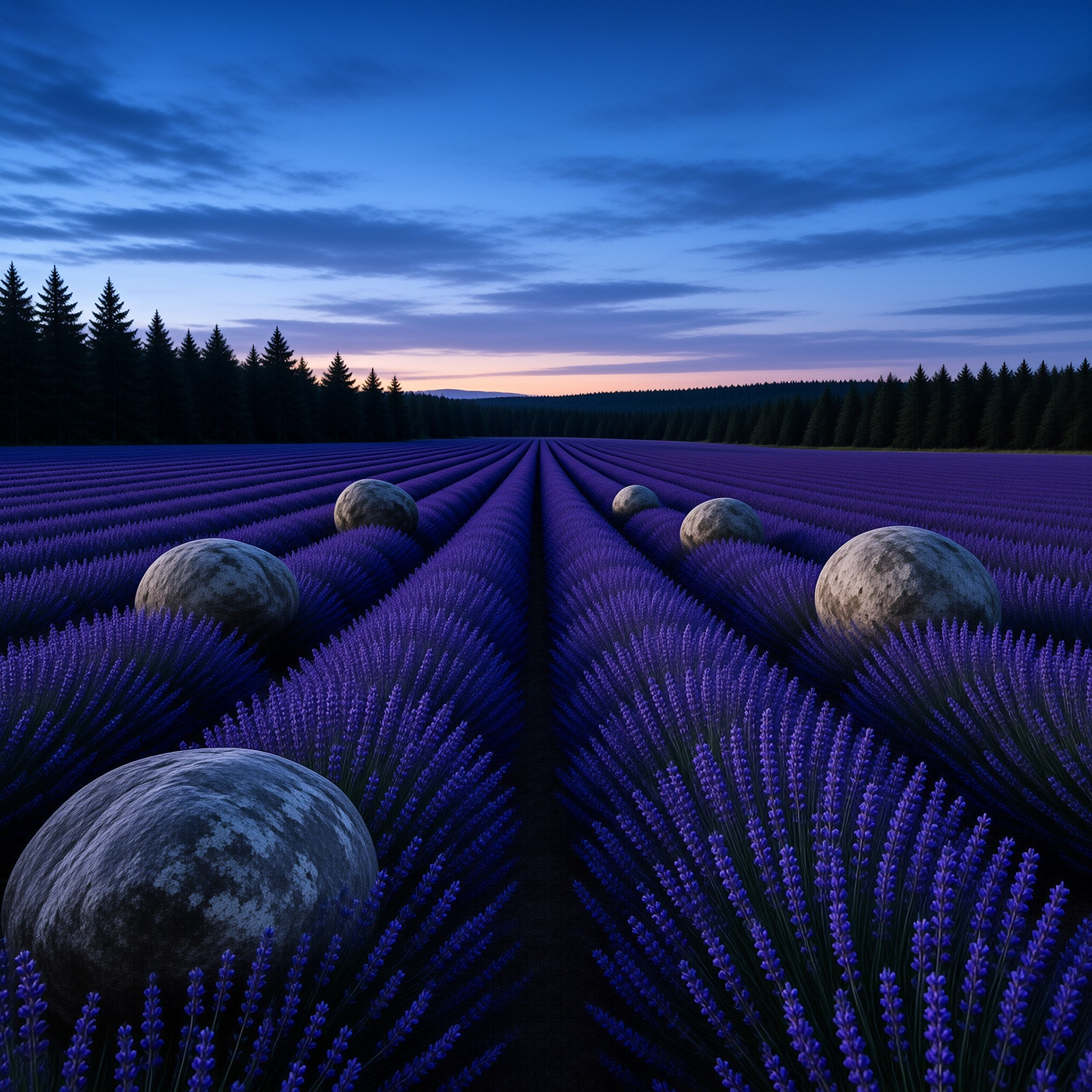 Twilight Lavender and Spheres