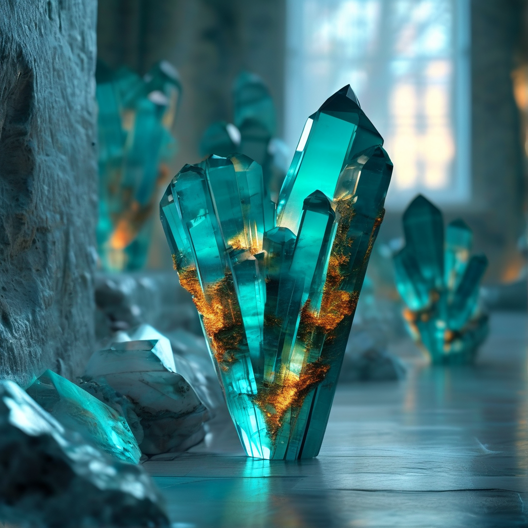 Blue Crystal Clusters