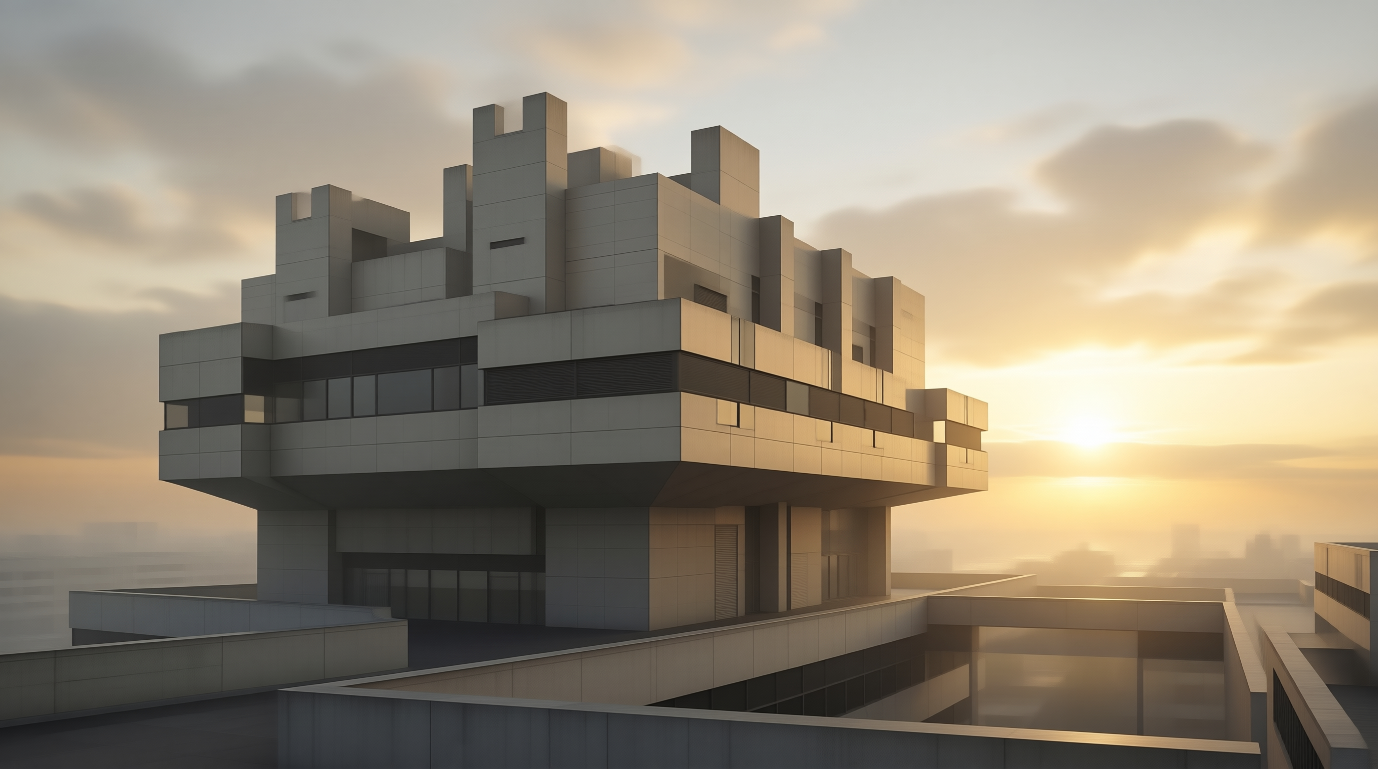 Stepped Architecture at Dusk