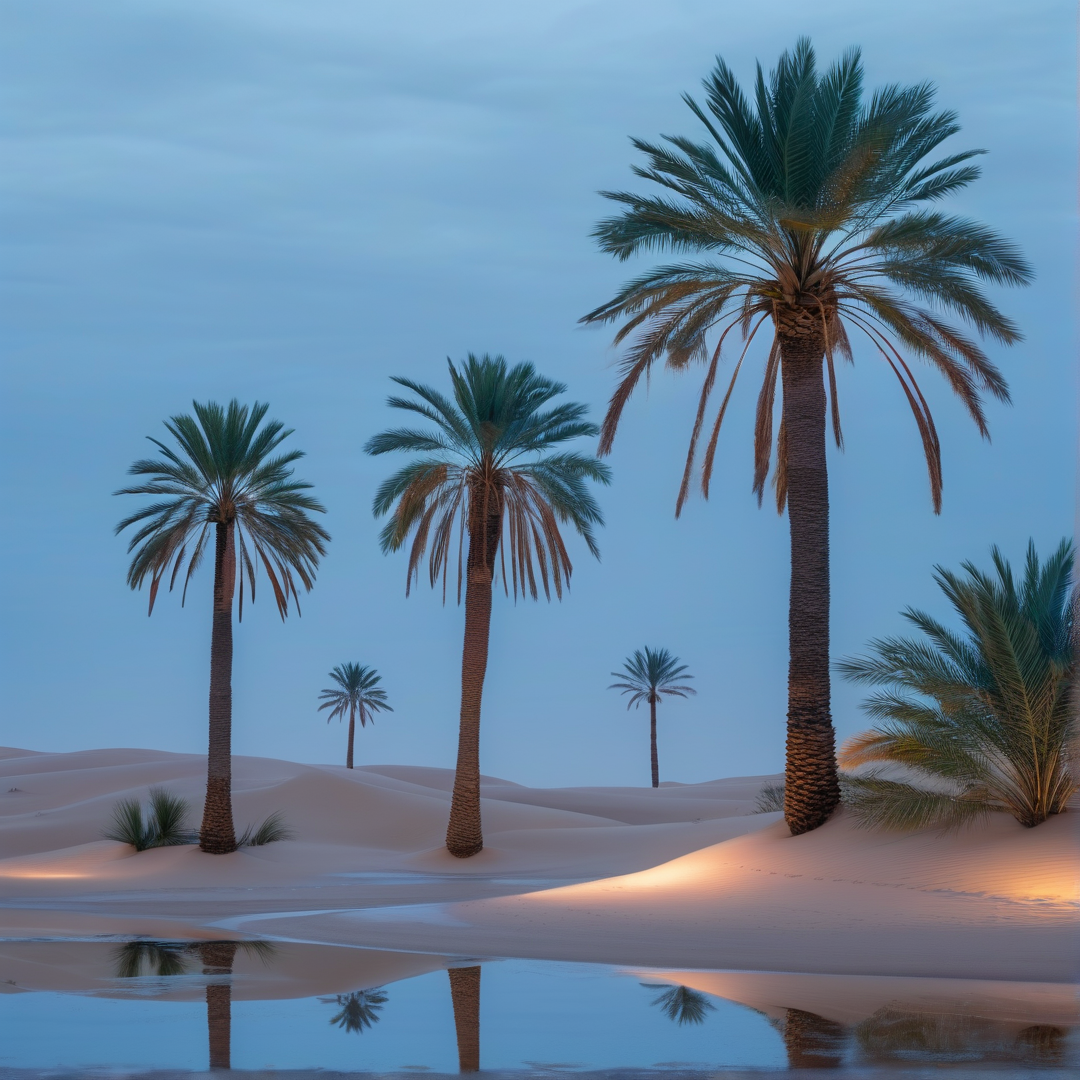 Desert Palm Trees Reflection