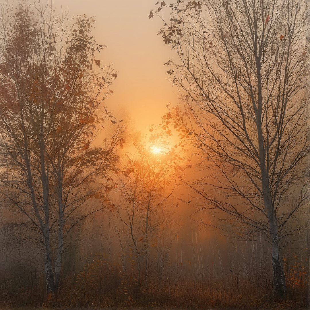 Misty Forest Sunrise