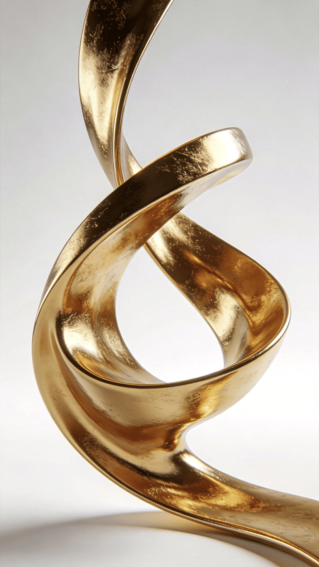 Surreal, Liquid Gold Curved Ribbon