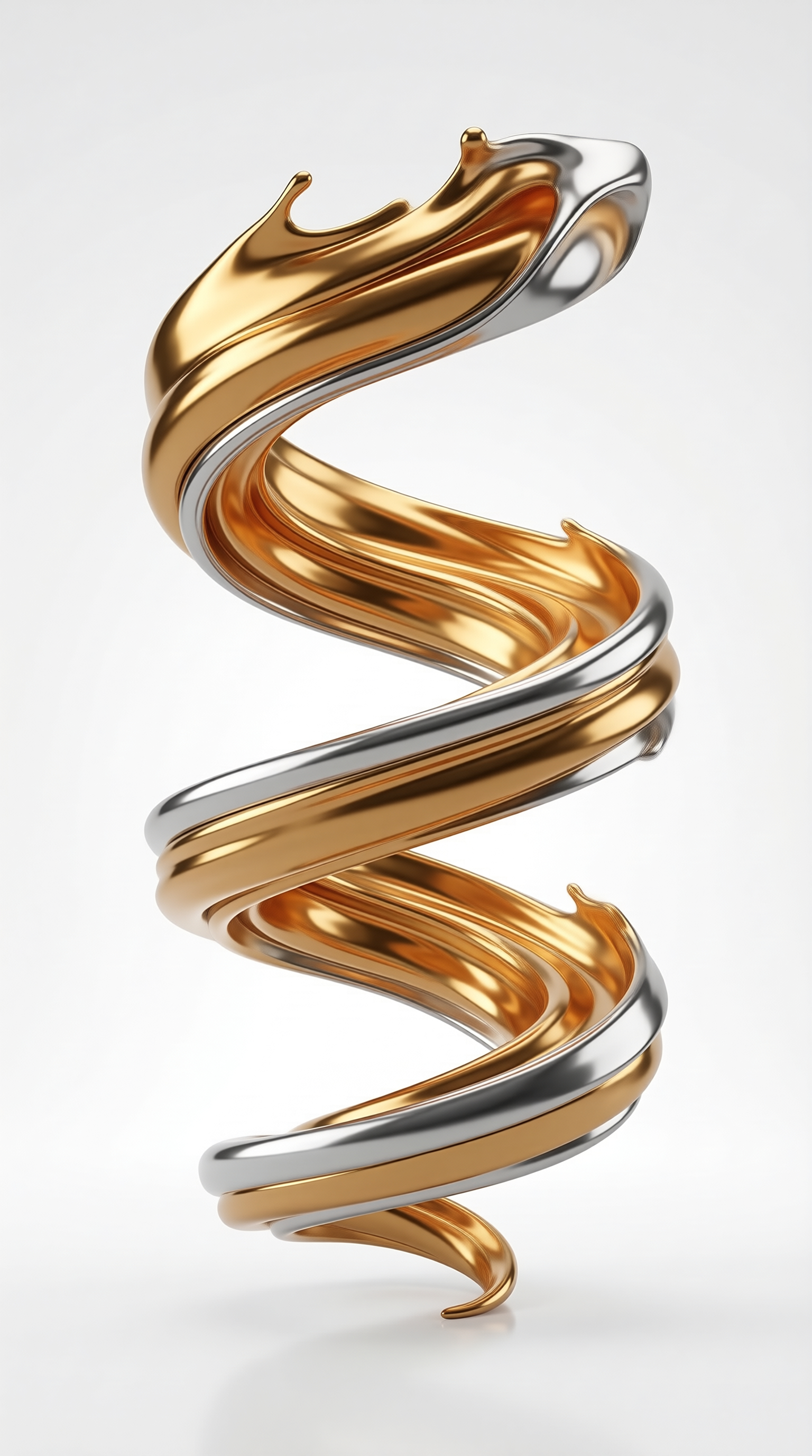 Twisted Gold Silver Ribbon