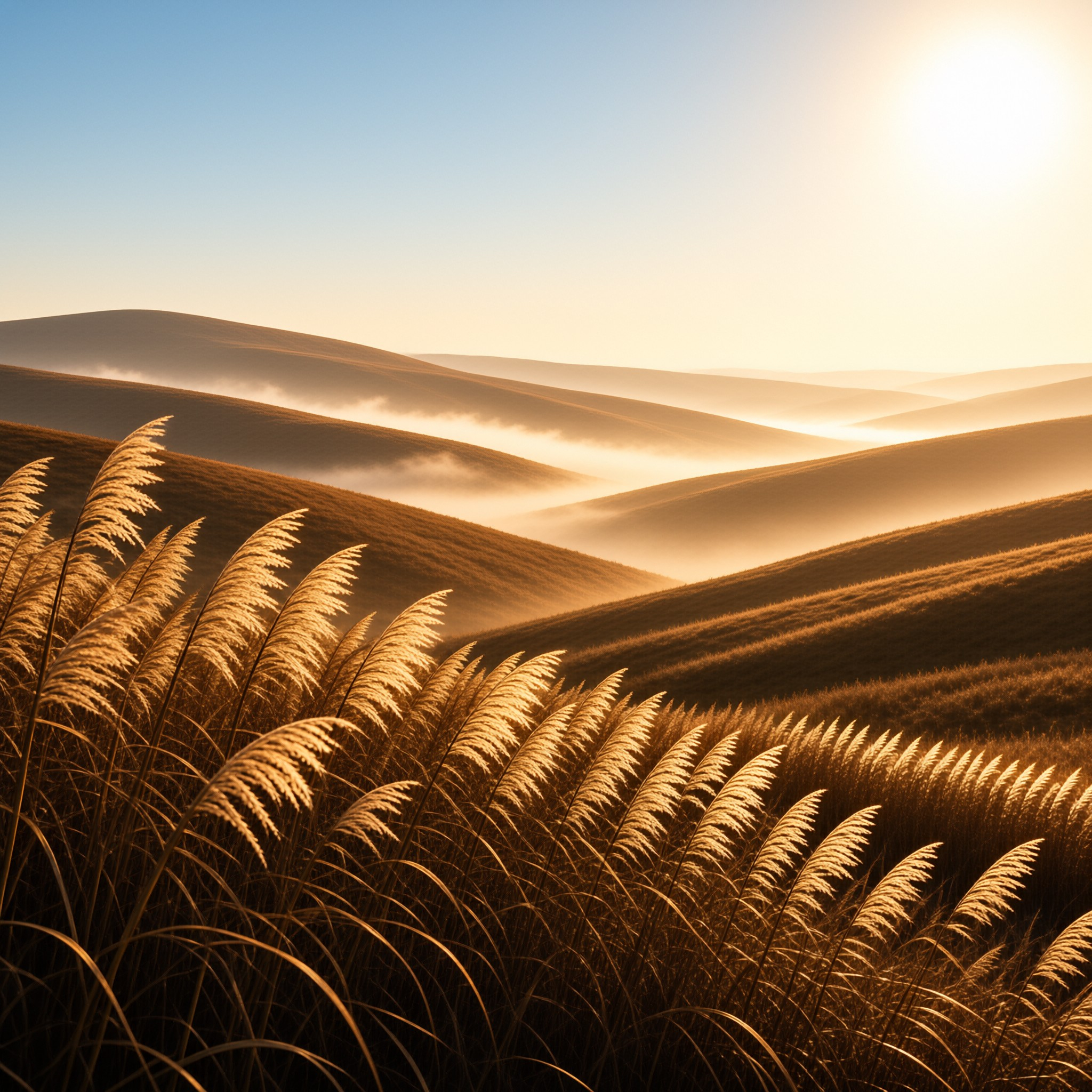 Golden Hills at Sunrise