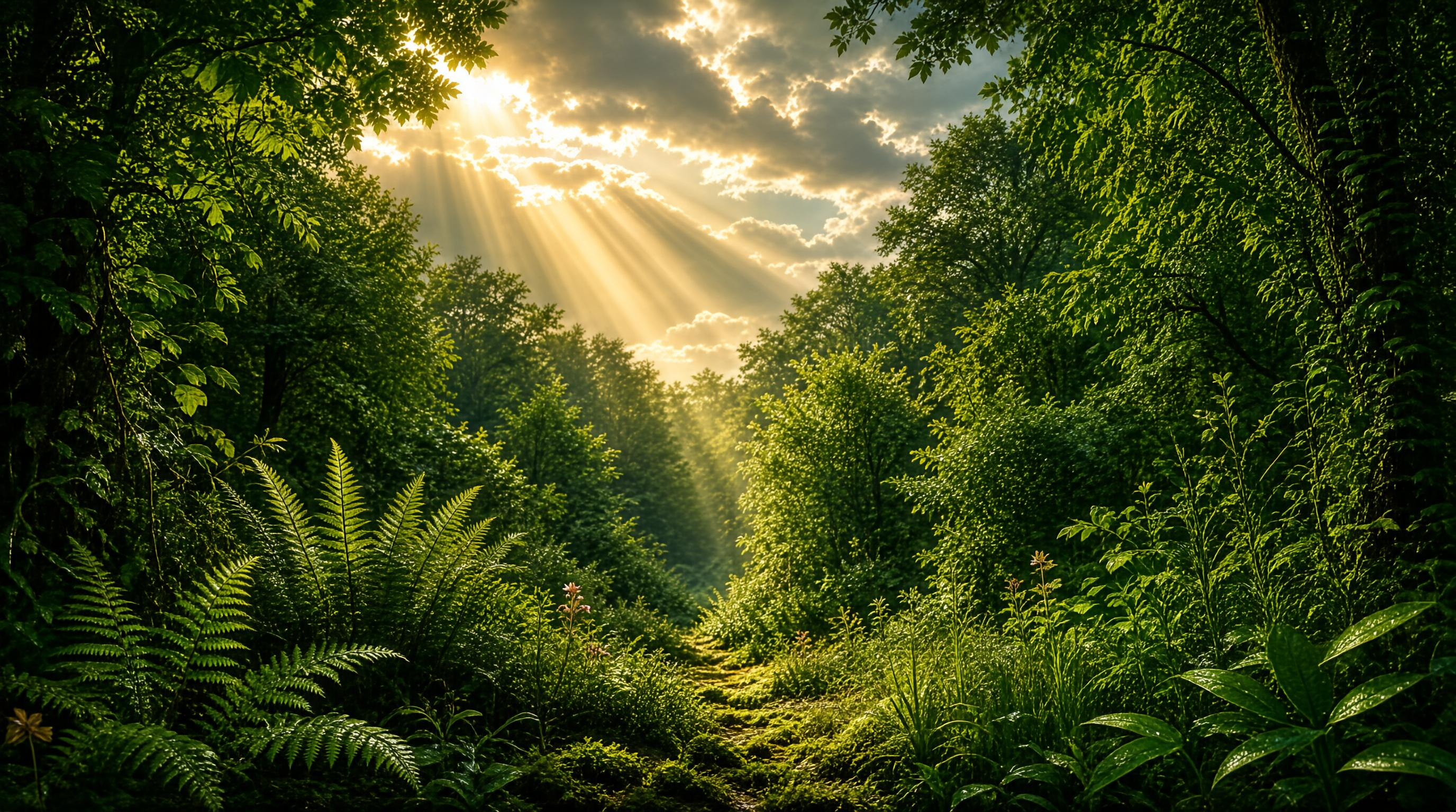 Sunlit Forest Path