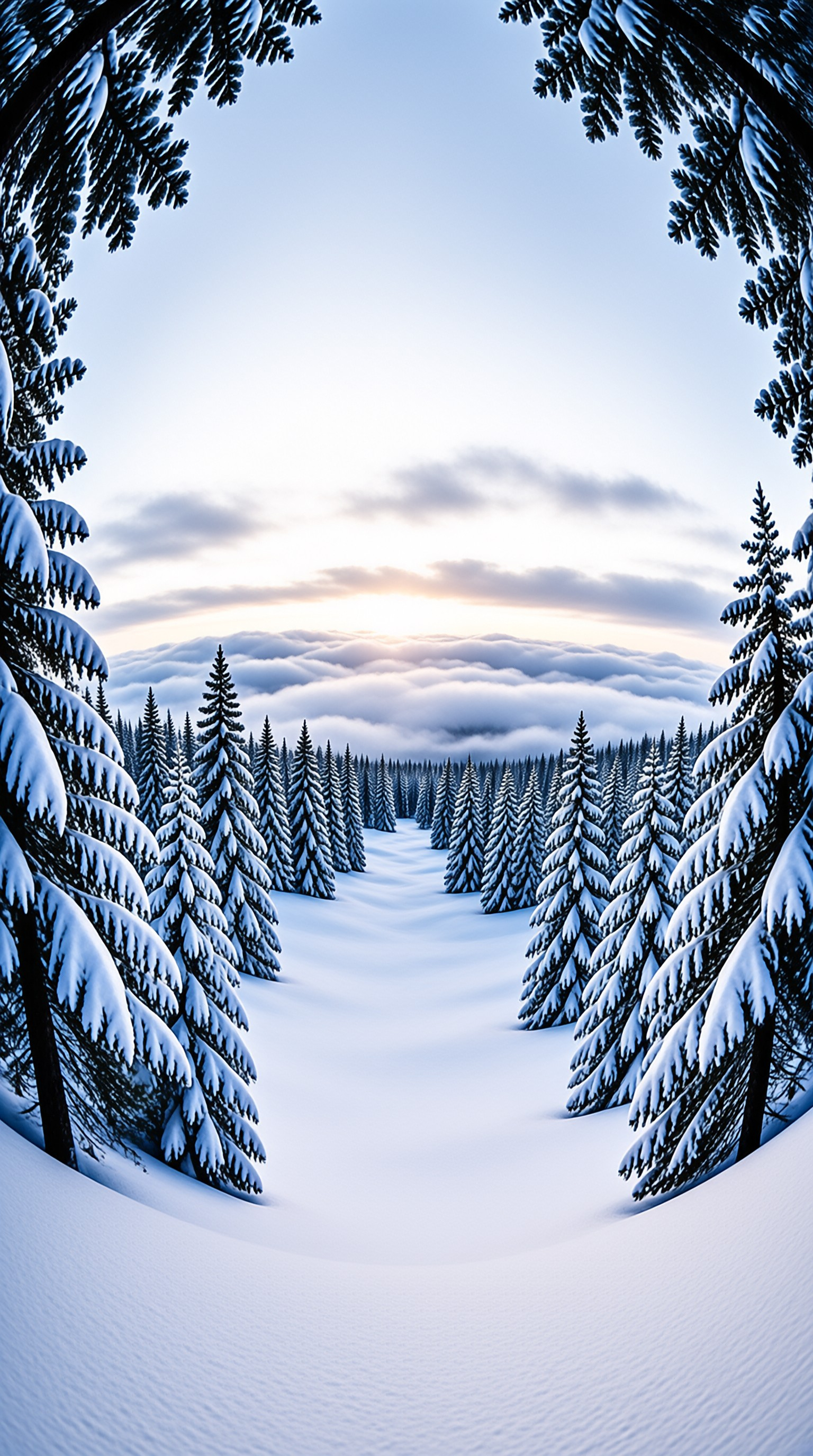 Snowy Forest at Dawn