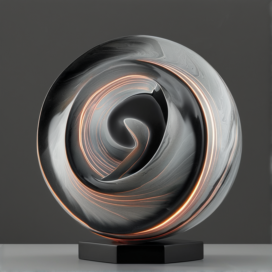 Abstract Glowing Sculpture