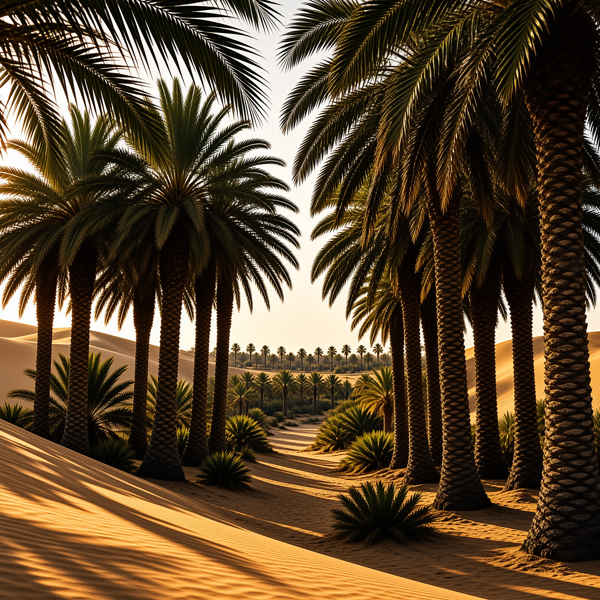 Desert Oasis Palm Trees