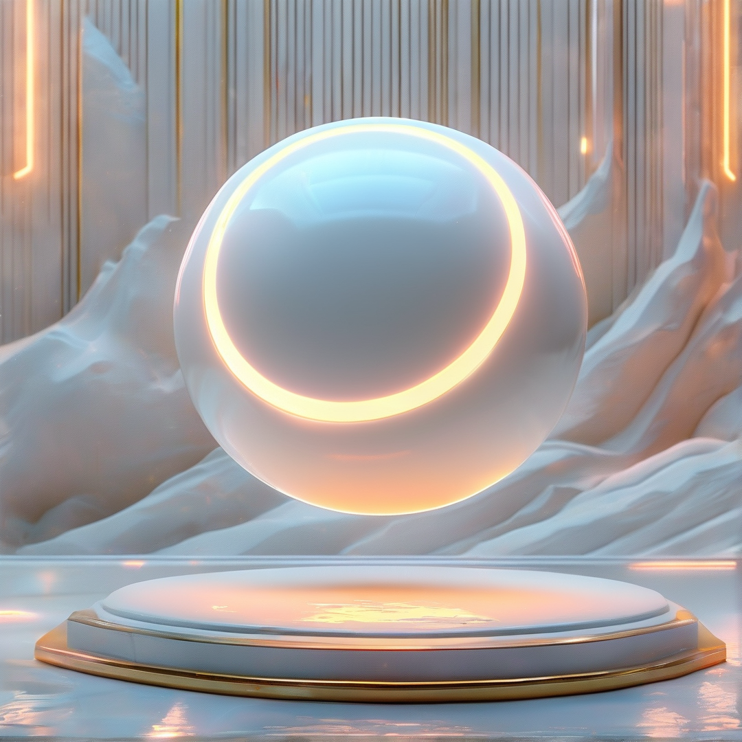 Pearl Floating Orb — Elegant Study