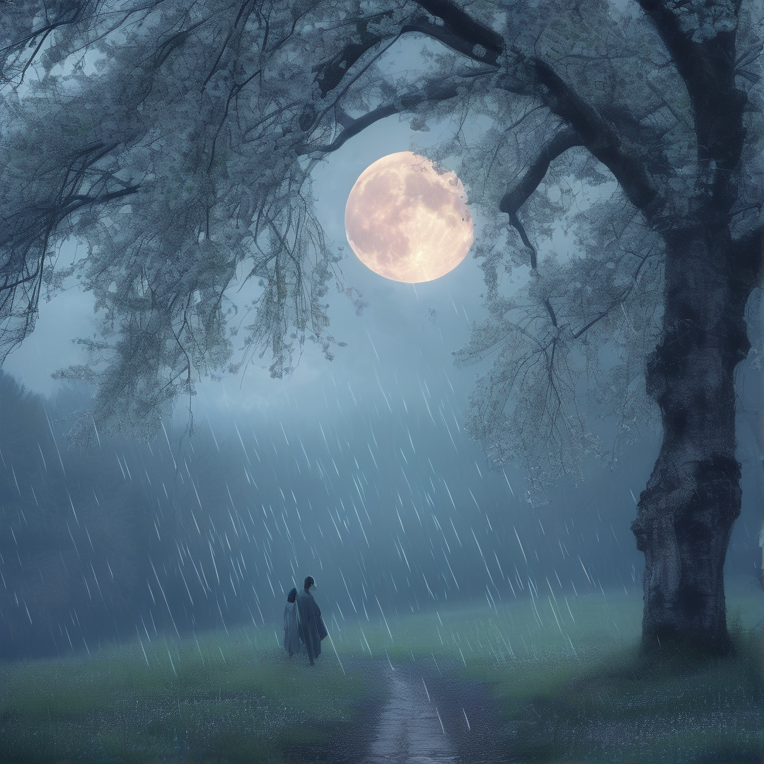 Rainy Night Under the Moon
