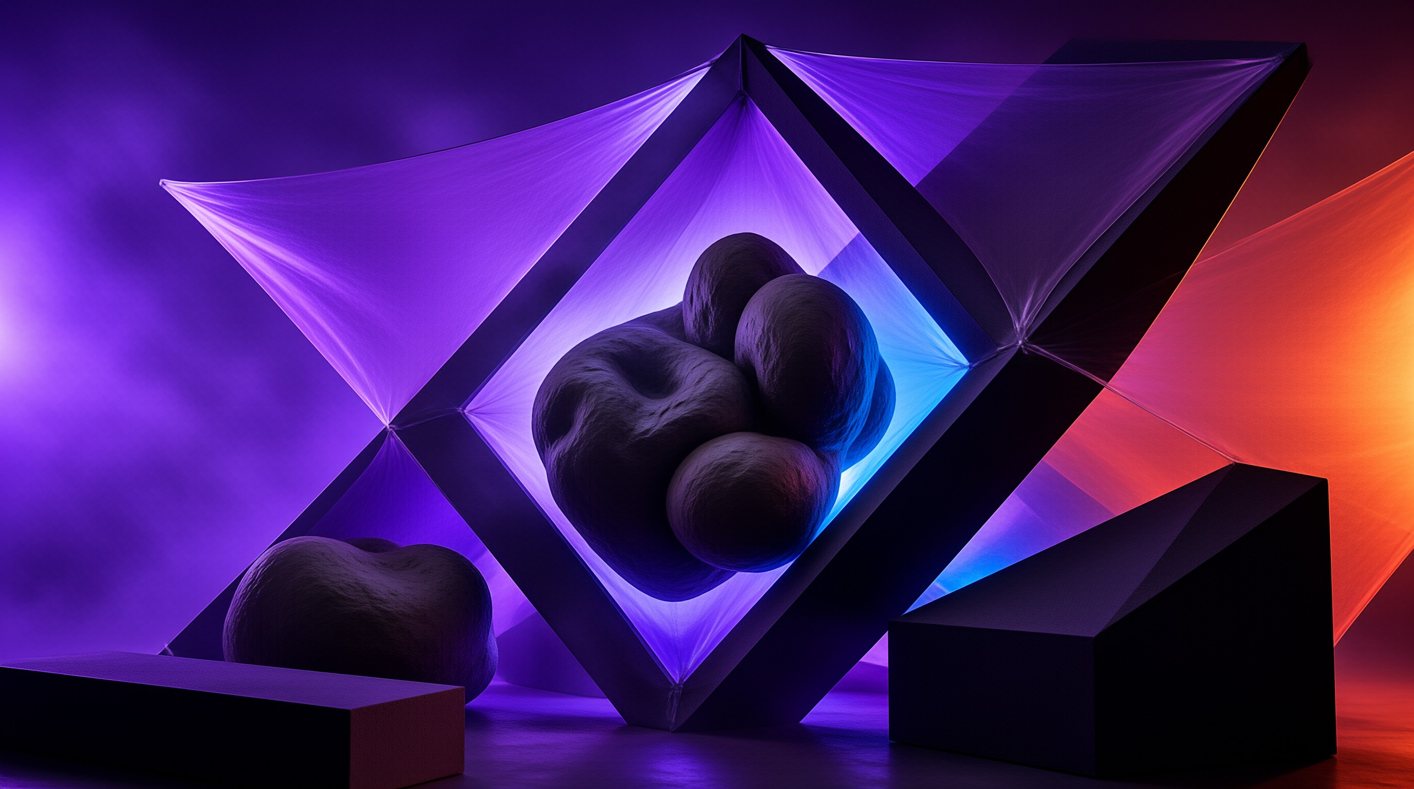 Surreal Geometric Light Art