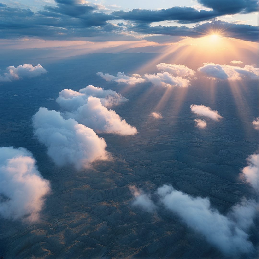 Sun Rays Through Clouds