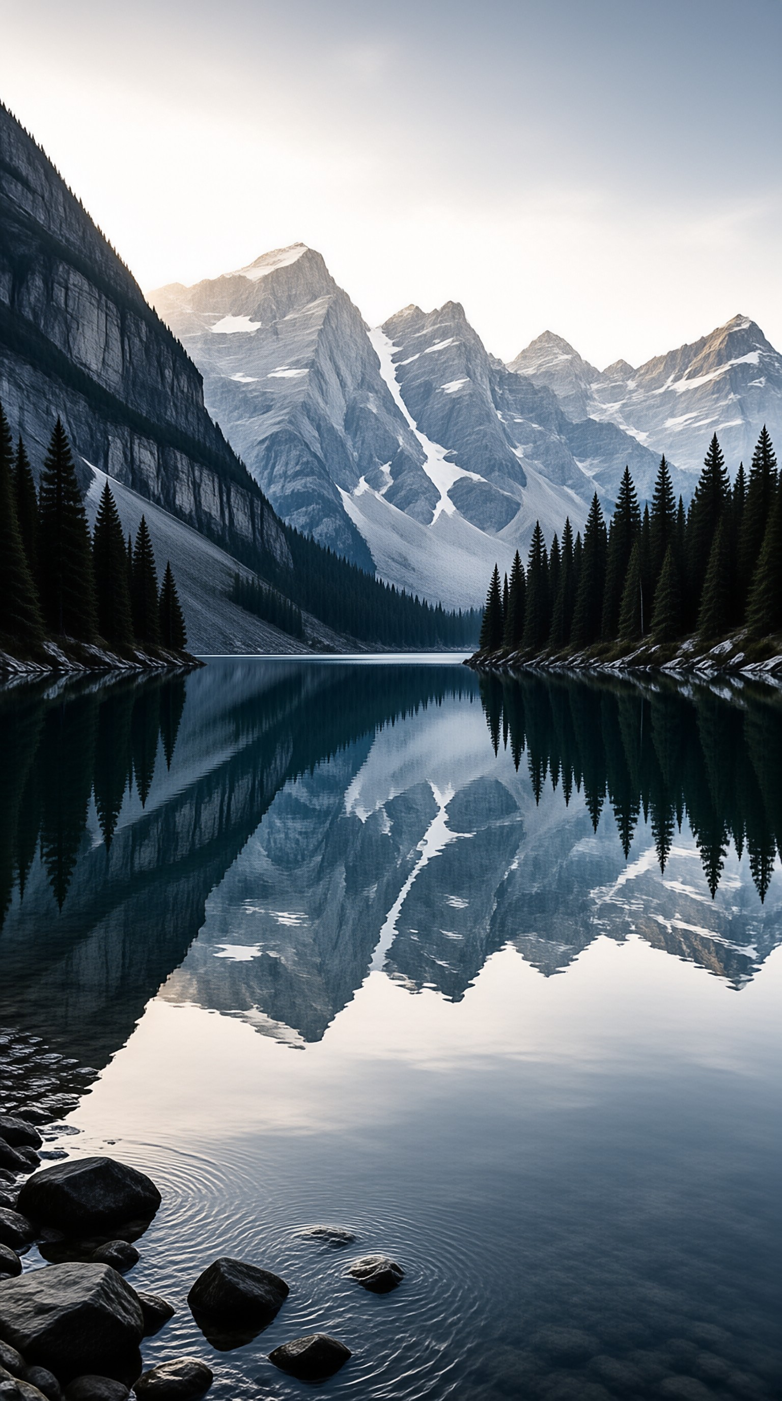 Serene Mountain Lake Reflection