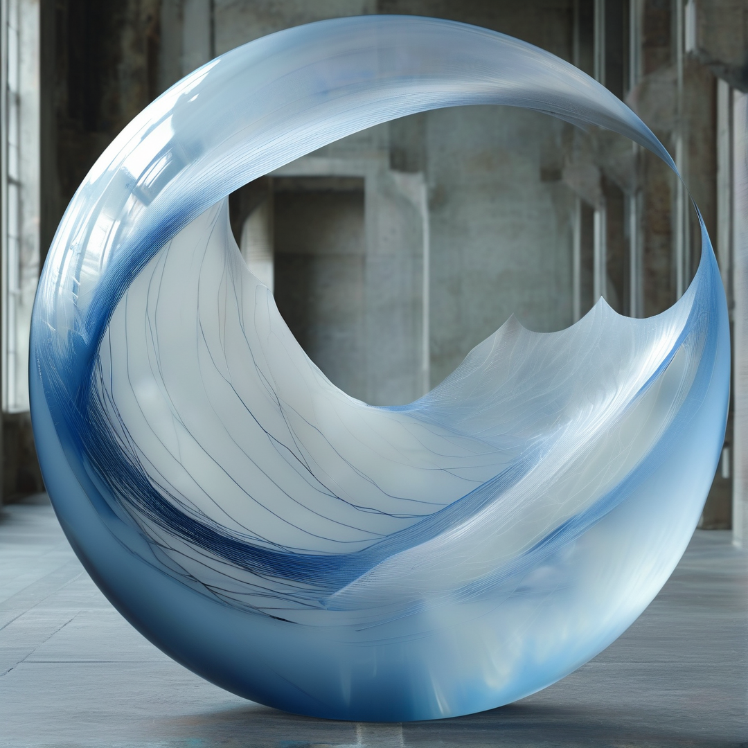 Sculptural Blue Wave