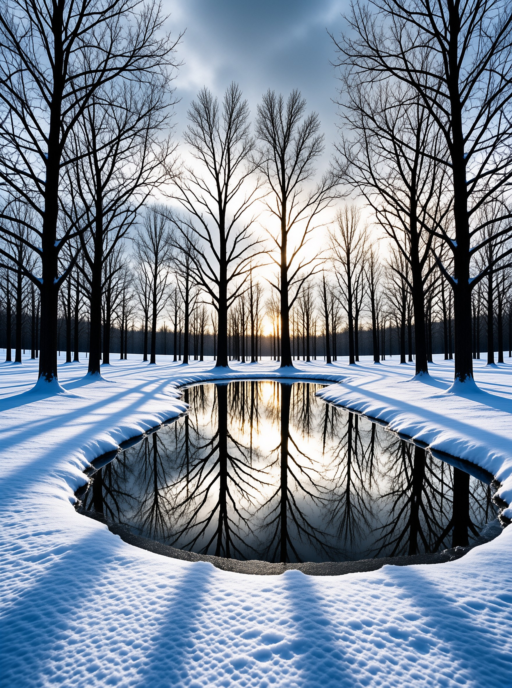 Winter Forest Reflection