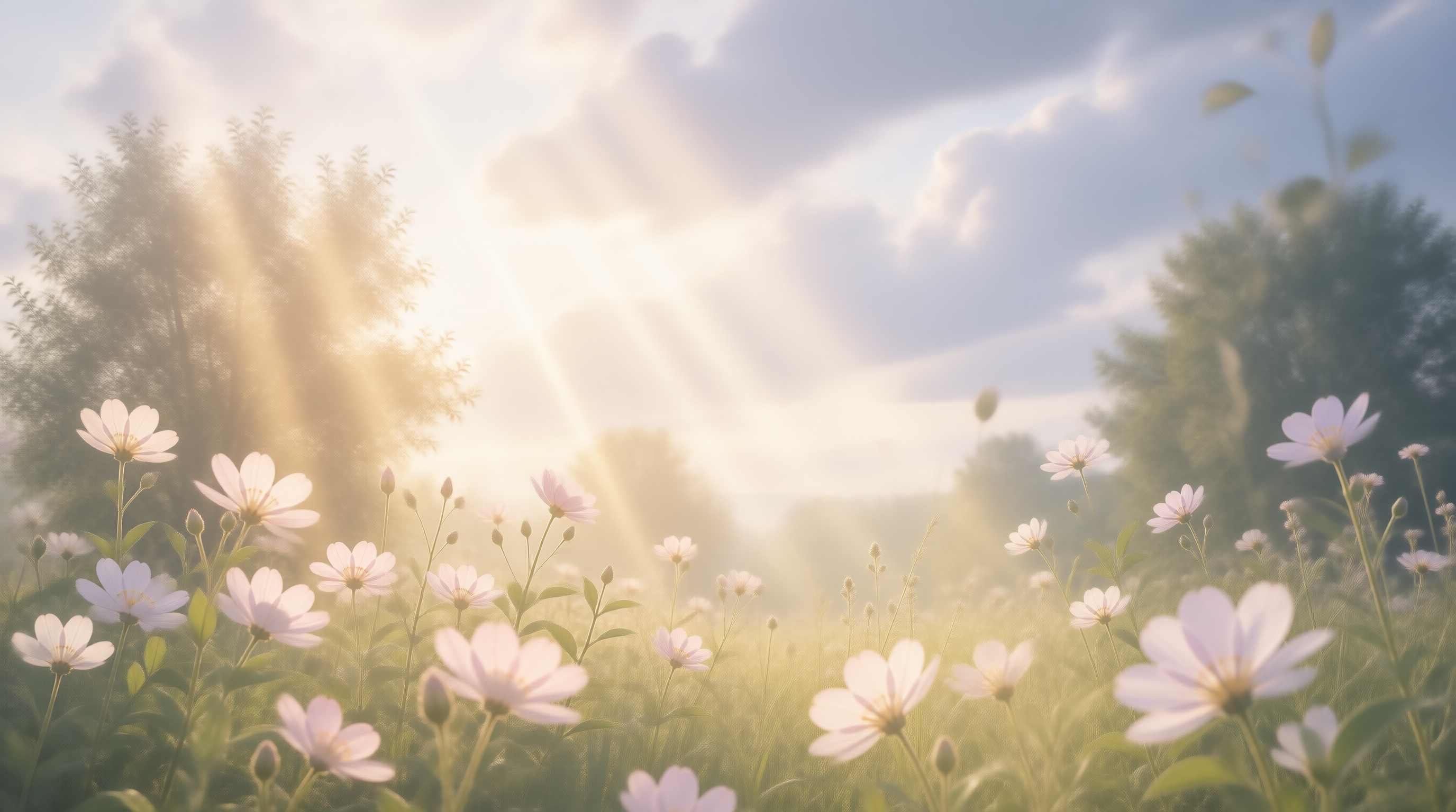 Sunlit Flower Meadow