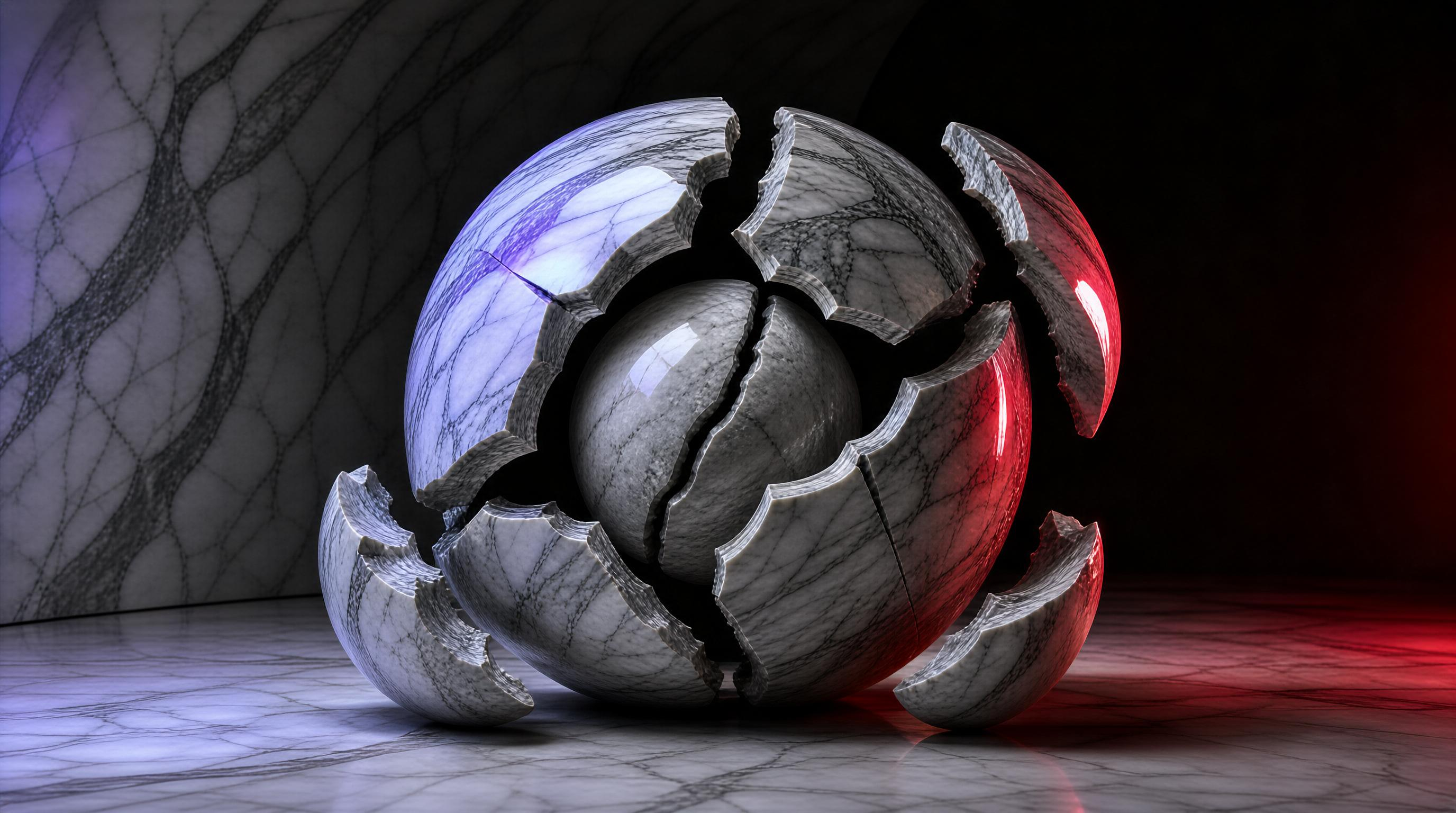 Cracked Marble Sphere