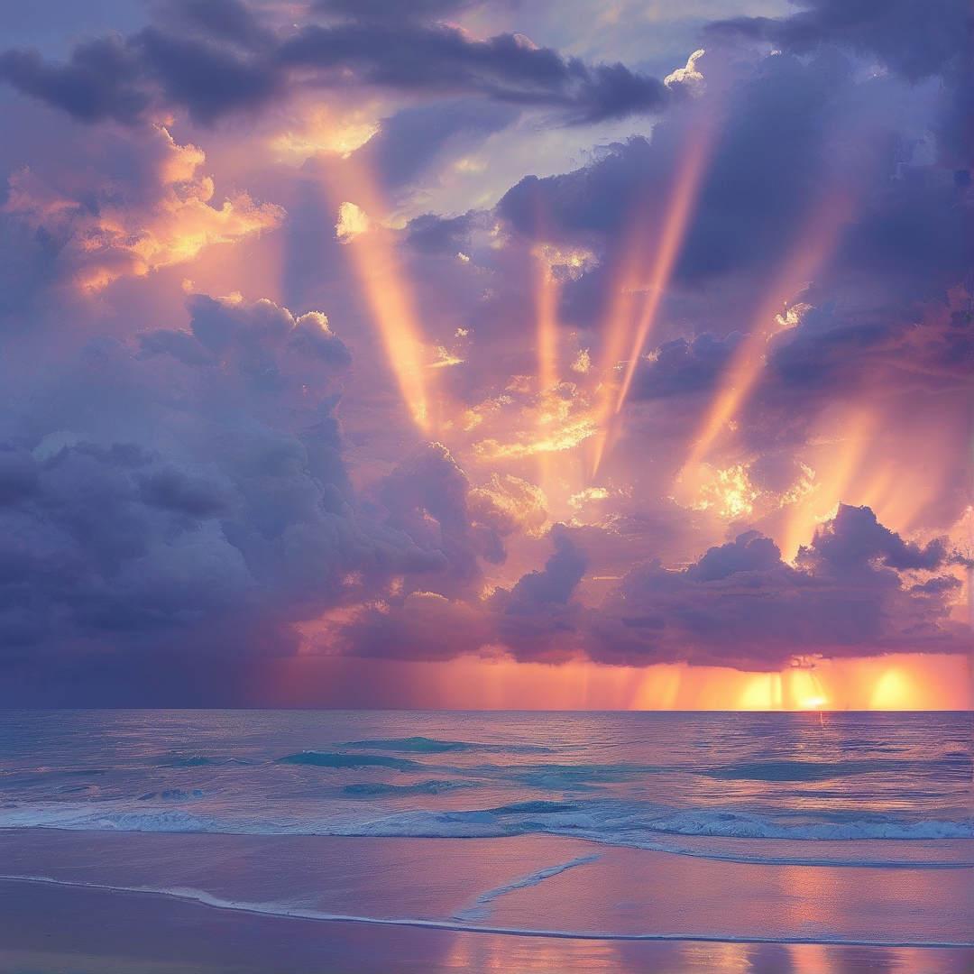 Dramatic Sunset Beach
