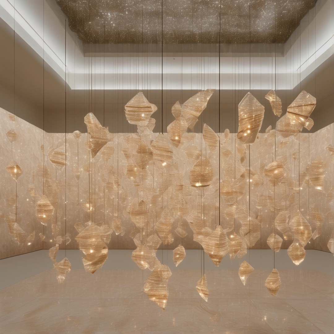 Glowing Crystal Sculpture