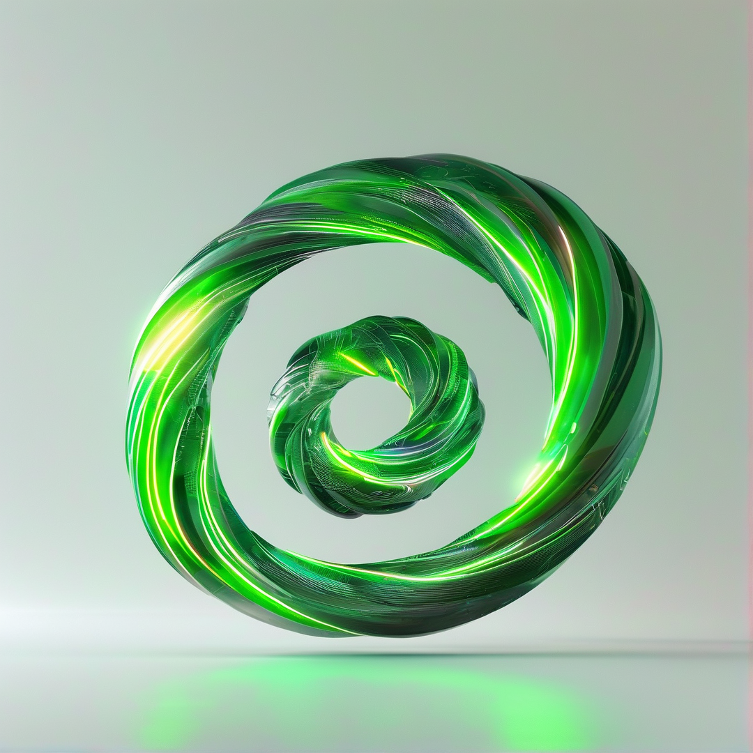 Green Spiral Sculpture
