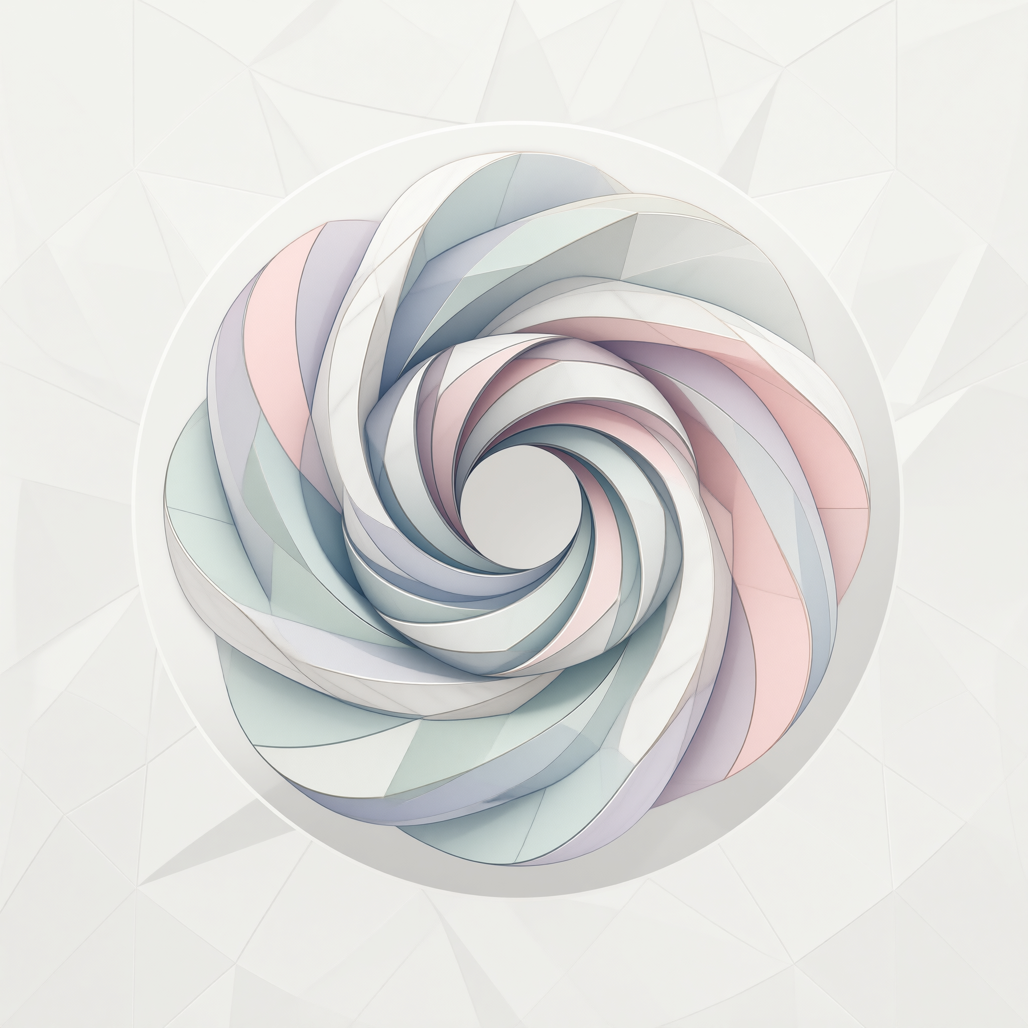 Pastel Geometric Spiral