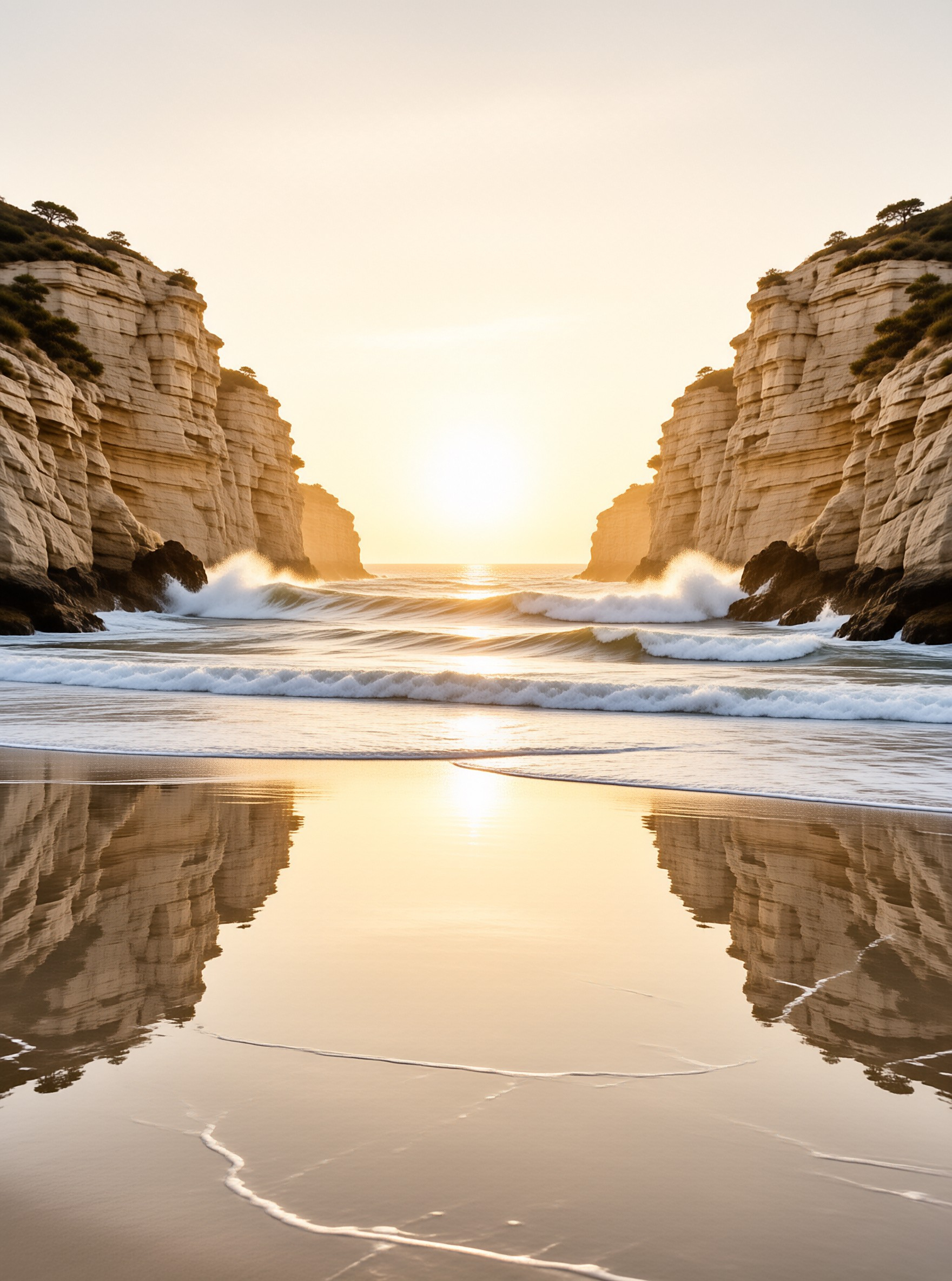 Golden Hour Coastal Cliffs